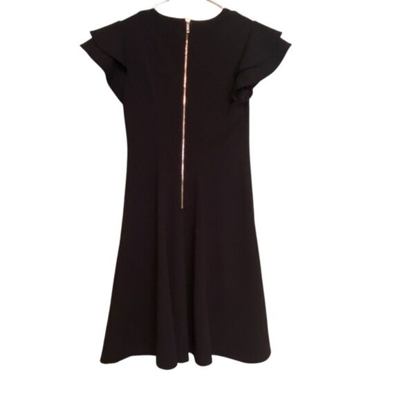 Tommy Hilfiger Scuba Crepe Layer Flutter Sleeve Dress - Picture 7 of 9